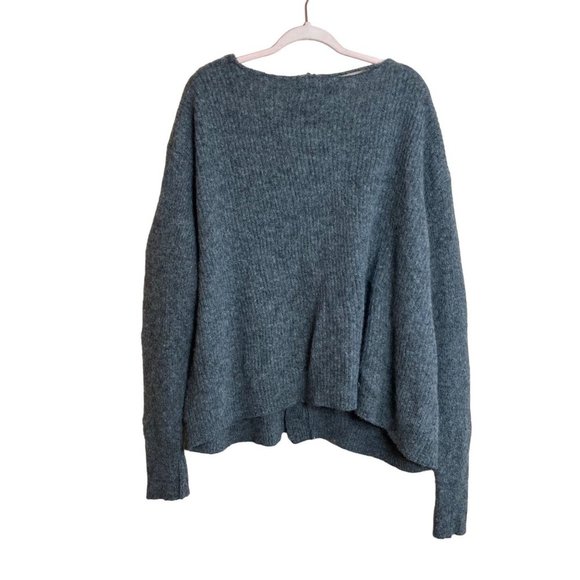 Line of Trade 100% Shetland Wool Gray V-Neck Button Front Cardigan Sweater 2XL - Picture 9 of 9